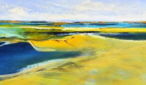 Abstrakte Landschaft in Acryl