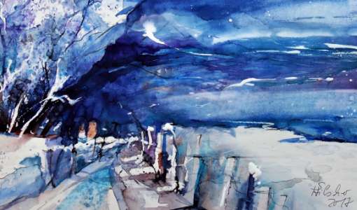 After Work: Das atmosphärische Winteraquarell