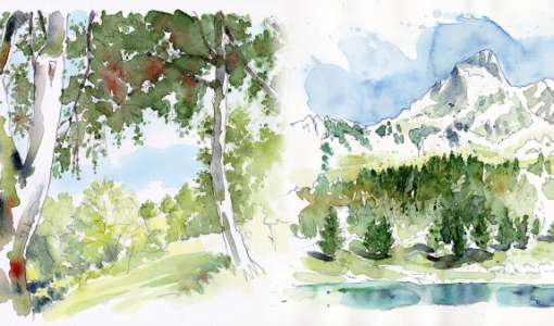 After Work: Nature Sketching — lockere Landschaftsskizzen mit Pinsel, Stift und Farbe